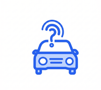 Auto con signo de interrogación